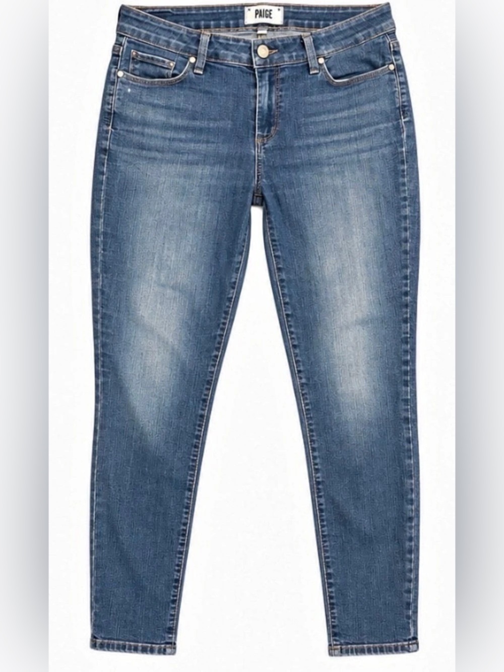 PAIGE Verdugo Ankle Skinny Jeans Size 31 Medium Wash Stretch Denim